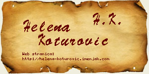 Helena Koturović vizit kartica